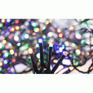 Guirlande 192 LED super brillante multicolore 16m - câble vert