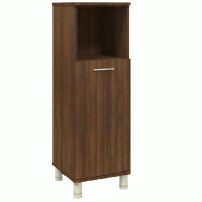 Helloshop26 - Armoire de bain autoportante avec grand espace de rangement 30 x 30 x 95 cm en bois d'ingénierie chêne marron 02_0048212 - marron Bois