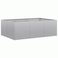 Helloshop26 - Jardinière rectangulaire moderne pour jardin équilibreur de terre 120 x 80 x 40 cm en acier galvanisé 02_0051533 - acier 3000236965491