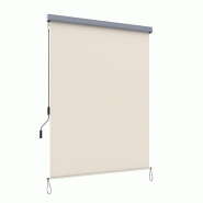 Helloshop26 - Store vertical d'extérieur avec cassette grise pour balcon terrasse protection contre le soleil et pare-vue beige 1,4 12_0001831 - vert
