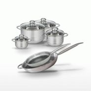 Lot Faitouts 12/16/20/24 cm & Poêles 28/32 cm Elo Relief Solution - gris 3176239942736