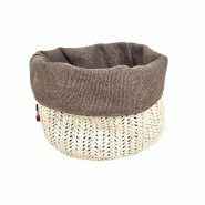 Panière à pain pampa tissu marron Ø 15 cm - par  12