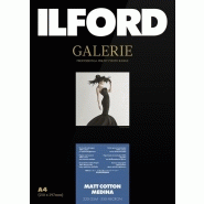 Papier fine art ilford galerie matt cotton médina 320gr/m², a4, 25 feuilles Papier fine art ilford galerie matt cotton médina 320gr/m², a4, 25 feuilles