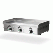 Plancha à gaz NOVO-CROM semi-rainurée en CHROME - L800 | Mainho - NCR80N