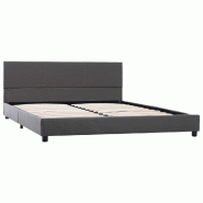 VidaXL Cadre de lit sans matelas gris similicuir 120x200 cm Modèle Hervélia - 284776