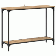 VidaXL Table console avec étagère chêne artisanal 101 x 30.5 x 75 cm Modèle Flex Loft - 883517
