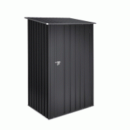 Wasabi - Abri de Jardin Métal 1100 L Stark - Porte à charnières - Verrouillage du loquet –  Gris - Armoire de rangement extérieur - gris métal