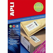 Apli 200 étiquettes blanches ultra-adhésives, format 210 x 148 mm (100 feuilles A4 / cdt) - 8410782117865