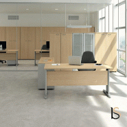 Bureau rectangulaire Practika P1 - Quadrifoglio - 160, Blanc, Noyer canaletto_1