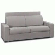 CANAPÉ LIT 3 PLACES LEVALLOIS EXPRESS LATTES 140CM TÊTE DE LIT INTÉGRÉE TWEED GRIS CLAIR MATELAS 16 CM CANAPÉ LIT 3 PLACES LEVALLOIS EXPRESS LATTES 140CM TÊTE DE LIT INTÉGRÉE TWEED GRIS CLAIR MATELAS 16 CM