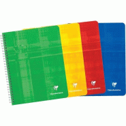 Clairefontaine Lot de 10 Carnet Metric A5+, 120p./60 feuilles 90 g/m² reliure intégrale, ligné 8mm + marge - bleu 883C