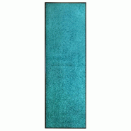Décoshop26 - Paillasson lavable 60 x 180 cm polyamide turquoise PVC antidérapant DEC040614 - 3000265023513