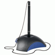 HAN Stylo bille sur socle DELTA, coloris noir/bleu - multicolore 1751-34