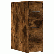 Helloshop26 - Armoire de salle de bain étroite avec roulettes rangement 22 x 44 x 61,5 cm ambiance cosy en bois d'ingénierie chêne 02_0050650 - mé