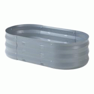 Helloshop26 - Jardinière bac à plante fleur surélevée acier galvanisé 90 x 50 x 25 cm anthracite 03_0009506 - 3000224732890