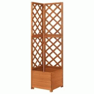 Helloshop26 - Jardinière d'angle en treillis 40 x 40 x 150cm bois de sapin massif 02_0000817 - 3000071501533 Helloshop26 - Jardinière d'angle en treillis 40 x 40 x 150cm bois de sapin massif 02_0000817 - 3000071501533