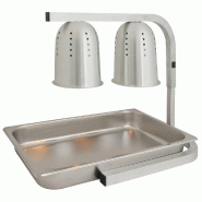 Lampe à infrarouge chauffante 2 lampes en métal 56x36x60,5cm