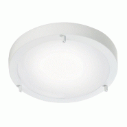 Nordlux Plafonnier ANCONA Maxi Verrerie Blanc, H.8 - IP44 - E27 / Intérieur - blanc métal 5701581278479