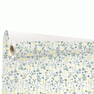 Papier kraft motif Ysée jaune/blanc 0,80x40 m
