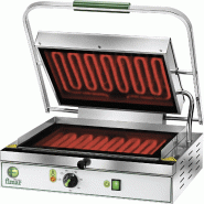 Plaque de cuisson maxi en vitrocéramique lisse FIMAR modèle PV40LL avec éléments chauffants à infrarouge. Dimensions 490x450x190/600(h) mm - 935