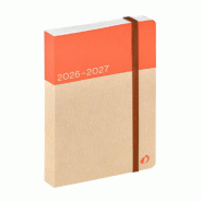 Quo Vadis - Agenda année scolaire - 2026-2027 - Eurotextagenda Recyclé - Journalier - Multilingue - Orange - 12 mois de août à juillet - 12x17 cm