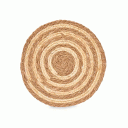 San Ignacio KINVARA - Dessous-de-Plat en Sparte 35x35cm Bicolore - marron SANR334