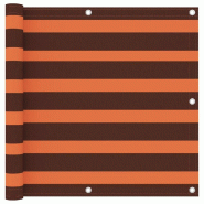VidaXL Écran de balcon Orange et marron 90x400 cm Tissu Oxford Modèle Patio Urbain - marron 134929