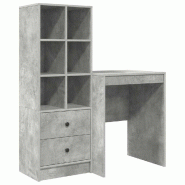 VidaXL Bureau avec tiroir 2 pcs Gris béton Modèle Titan Prestige Élite - 3337340