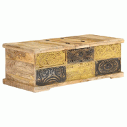 VidaXL Table basse 100x50x35 cm Bois de manguier massif Modèle Atlas Master Pro Plus - 247881