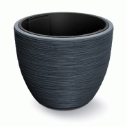 Casaria Prosperplast - Jardinière avec réservoir, coloris Anthracite, collection FURU, 39x39x32 cm, capacité 30 L - gris plastique ZA5588