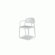 Chaise avec accoudoirs BLENDY - blanc