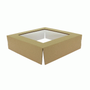 Cloche carton avec fenetre pour plateau 27x27 - Cloche carton avec fenetre pour plateau 27x27 -