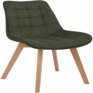 CLP Chaise de salle à manger Brook en velours côtelé Cordon HBT: 84x53x63 cm Vert - vert textile 328067