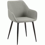 CLP Chaise de salle à manger Luena Gris clair/Tissu - gris textile 327420 CLP Chaise de salle à manger Luena Gris clair/Tissu - gris textile 327420