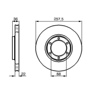 Disque de frein Bosch 0986478596 - ventilé de l'intérieur - avant - boîte de 2 disques Disque de frein Bosch 0986478596 - ventilé de l'intérieur - avant - boîte de 2 disques