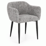 Fauteuil Kati gris 59 x 60 x 78 cm- Par 2