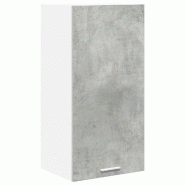 Helloshop26 - Armoire suspendue moderne grand espace de rangement 40 x 31 x 80 cm en bois d'ingénierie gris béton 02_0053300 - gris Bois massif 3000