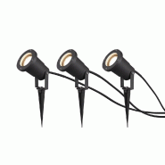 Lot de 3 Spots extérieurs   IP65 anthracite,  - Trio - Ubangi - 4017807453157