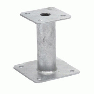 Platine aluminium axor, gris, H.7.5 cm x section 110x110 mm
