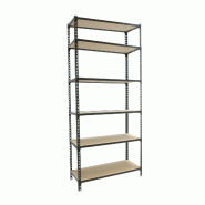 SimonRack Étagère Rangement 2500x1100x300 mm, 6 niveaux, plateaux en bois, charge 200 kg par niveau, Anthracite - Maderclick - métal 8425437099366