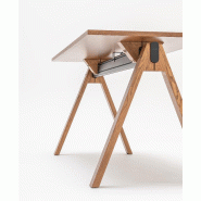 Table haute Viga - MDD - Oui, 200, Placage chêne naturel_0