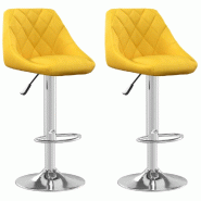 Tabourets de bar lot de 2 jaune moutarde velours Modèle Flex Urbain Plus - 335312