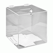 Urne transparente sÉcurisÉe de comptoir - 500 bulletins