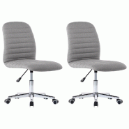 VidaXL Chaises à manger lot de 2 gris clair tissu Modèle Héritage Prestige - 283599