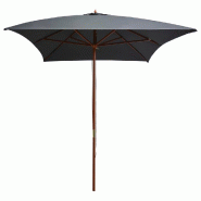 VidaXL Parasol d'extérieur avec mât en bois 200x300 cm anthracite Modèle Aurora Élite - noir 44513