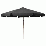 VidaXL Parasol d'extérieur avec mât en bois 330 cm Anthracite Modèle Helios Panorama Select - 47214