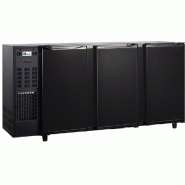 Arrière-bar réfrigéré noir 3 portes pleines température +2/+8 °c - ... - PFGB177