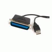 Cble Adaptateur de 1.80m USB vers 1 Port Parallèle pour Imprimante - Mle Mle