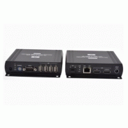 Deport hdmi/kvm/usb2/ir/audio/rs232 4k emet+recep s15018-bk