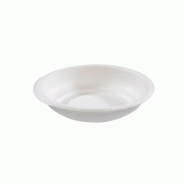 Ecolomique - 100Pcs - Coupelle pulpe ronde blanche Ø75mm H15mm - blanc Bagasse ECO210APU75F